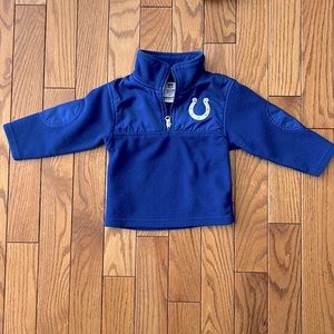 NFL Colts Fleece Quarter Zip Pullover 2T Toddler